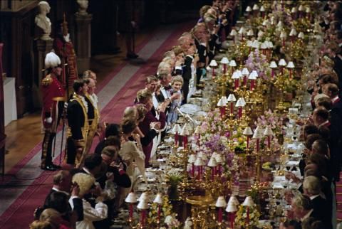 Dinner at Windsor Castle during trip to the United Kingdom