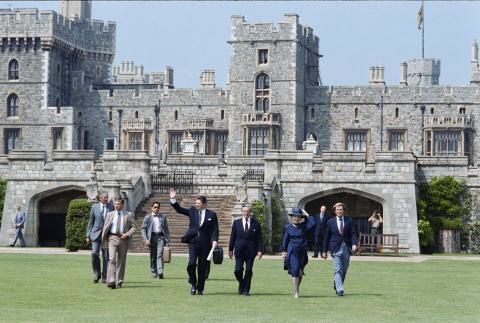 President Reagan, Nancy Reagan Departure from Windsor Castle