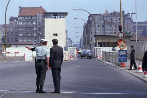 Visit to Checkpoint Charlie, West Berlin