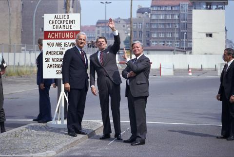 Visit to Checkpoint Charlie, West Berlin
