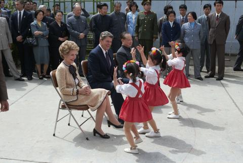 Trip to Peoples Republic of China, rainbow Bridge Township Kindergarten class