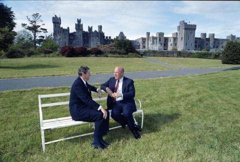Trip to Ireland, Talking with George Shultz at Ashford castle