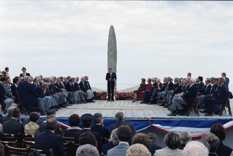 40th Anniversary Of D-Day landings, Presidents speech at ceremony at Pointe du Hoc