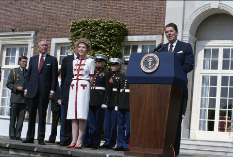 Presidents remarks at Departure Ceremony at Winfield House London, United Kingdom