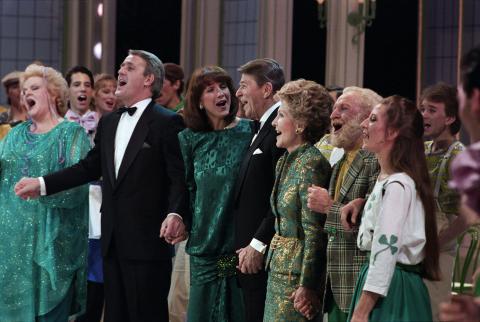 Trip to Canada, Gala Performance with President Reagan, Nancy Reagan, Brian Mulroney, Mila Mulroney singing at Grand Theatre de Quebec