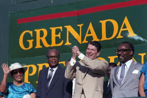 President Reagans remarks to citizens in St. George's, Grenada