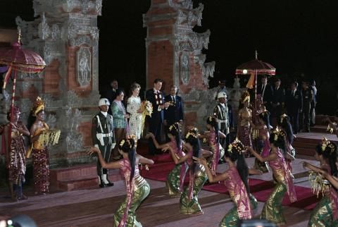 The Reagans arrival Ceremony at Ngurah Rai airport in Bali, Indonesia