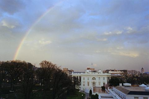 Rainbow over the White House