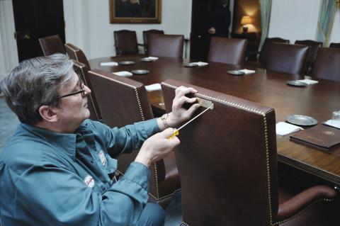 nameplate for Presidents chair