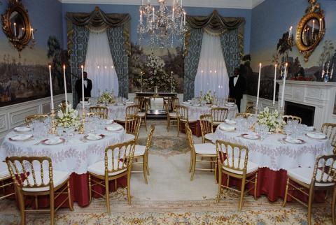 Table Setting for Private Dinner for the Prince of Wales, Prince Charles