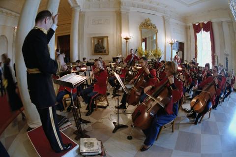 Marine Band at White House Ceremony and Reception for freed American hostages held in Iran