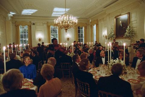 State dinner during the State Visit of General Secretary Mikhail Gorbachev of Union of Soviet Socialist Republics