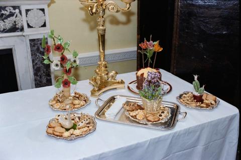 Food at the State Dinner for Queen Beatrix and Prince Claus of the Netherlands during State Visit