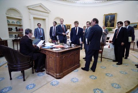 Meeting for a National Security Briefing re bombing of the Marine barracks in Beirut, Lebanon