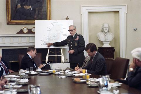 James Vessey at a Meeting to discuss the situation in Grenada with a group of bipartisan members of congress