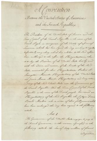 A convention between the United States of America and the French Republic concerning debts owed by France to citizens of the United States