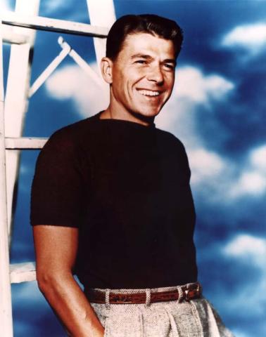 H107, Publicity photograph of Ronald Reagan. 1940s.