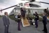 Arrival via Marine One" Arrival via Marine One