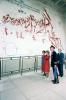 Nancy Reagan with group looking at map of Military Operations in Western Europe. Nancy Reagan with group looking at map of Military Operations in Western Europe.