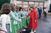 Nancy Reagan shaking hands with scouts. Nancy Reagan shaking hands with scouts.
