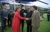 Nancy Reagan arrival on helicopter Marine One, shaking hands with an official Nancy Reagan arrival on helicopter Marine One, shaking hands with an official