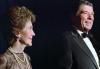 President Ronald Reagan and Nancy Reagan attending the 9th Annual Conservative Political Action Conference Dinner (CPAC) at the Mayflower Hotel in Washington, D.C. 02/26/1982 NAID: 276563429
