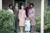  President Ronald Reagan and Nancy Reagan visiting with Philip Butler, Barbara Butler, Natasha Butler, and Dorothea Tolson as a result of an article which appeared in the May 3rd edition of the Washington Post. The Butlers had a cross burned on their front lawn five years early by a member of the Ku Klux Klan. 05/03/1982  NAID: 404525529