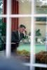 President Ronald Reagan drafting his Address to the Nation on the Events in Lebanon and Grenada in the Oval Office 10/27/1983  NAID: 75853085