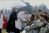 President Ronald Reagan and Nancy Reagan at memorial service for Lebanon and Grenada casualty victims at Marine Corps Base Camp Lejeune, North Carolina 11/04/1983 NAID: 276563747