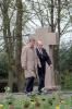 President Ronald Reagan walking with General Matthew Ridgway at Kolmeshöhe Military Cemetery in the Federal Republic of Germany 05/05/1985 NAID: 75854091