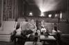 President Ronald Reagan and Nancy Reagan sitting in the White House Theater during a filming with an ABC production crew to be included in a Barbara Walters television special 02/26/1986 NAID: 276564321
