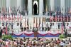 President Ronald Reagan delivering his Remarks Announcing America’s Economic Bill of Rights at an Independence Day celebration at the Thomas Jefferson Memorial in Washington, D.C. 07/03/1987  NAID: 75855565