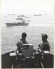Landing Craft Protected By Destroyers Going in to Beach on Coast of France on D-Day Landing Craft Protected By Destroyers Going in to Beach on Coast of France on D-Day