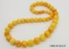 Butterscotch Amber Necklace Given to Nancy Reagan by Raisa Gorbachevwhile they were in Switzerland for the Geneva Summit November 19, 1985. 1985.01240.01