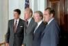 our Presidents (Reagan, Ford, Carter, and Nixon) pose for a portrait prior to leaving for Egypt and President Anwar Sadat's Funeral. (10/08/1981) our Presidents (Reagan, Ford, Carter, and Nixon) pose for a portrait prior to leaving for Egypt and President Anwar Sadat's Funeral. (10/08/1981)