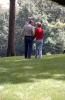 President Ronald Reagan and Nancy Reagan walking together during a filming session for the Tuesday Team and the 1984 campaign documentary at Camp David 07/08/1984 President Ronald Reagan and Nancy Reagan walking together during a filming session for the Tuesday Team and the 1984 campaign documentary at Camp David 07/08/1984