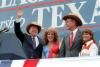 vPresident Ronald Reagan and Vice President George Bush at a rally at Auditorium Shores in Austin, Texas 07/25/1984 President Ronald Reagan and Vice President George Bush at a rally at Auditorium Shores in Austin, Texas 07/25/1984