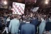 Vice President George Bush greets the crowd at a campaign rally in Philadelphia, Pennsylvania 10/11/1984 Credit: George H. W. Bush Presidential Library and Museum