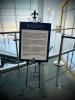 Text commemorating the 80th anniversary of D-Day and the 40th Anniversary of Ronald Reagan's Pointe Du Hoc Speech. Printed text on sign commemorating the 80th anniversary of D-Day.