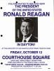 Page 25, Poster announcing of President's first stop in Dayton, Ohio on 10/05/1984, from Advance, Office of Presidential: Records, Box OA 1663, Folder Title: 10/12/1984 – Ohio (2) Page 25, Poster announcing of President's first stop in Dayton, Ohio on 10/05/1984, from Advance, Office of Presidential: Records, Box OA 1663, Folder Title: 10/12/1984 – Ohio (2)