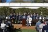 President Ronald Reagan delivering his Remarks on Signing the Bill Designating the Centennial Year of Liberty in the United States in the Rose Garden 10/28/1985
