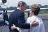 President Ronald Reagan and Nancy Reagan departing Westchester County Airport via Air Force One for Andrews Airforce Base 07/05/1986