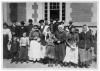 Photograph of Immigrants Outside a Building on Ellis Island Public Health Service Historical Photograph File 1880-1943 Record Group 90 Records of the Public Health Service 1794-1990 NAID: 595650