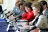Nancy Reagan delivering remarks in the East Room during the White House Conference on Drug Abuse and Families C06967-13 dated 03/22/1982 NAID: 75856685