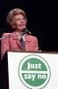 Nancy Reagan delivering remarks at a “Just Say No” rally in Los Angeles, California dated 05/13/1987 NAID: 75855449