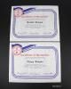 Certificates of Recognition - TWO "CERTIFICATES OF RECOGNITION", ONE FOR THE PRESIDENT AND ONE FOR THE FIRST LADY, "Certificate of Recognition The Los Angeles Police Department and the Los Angeles Unified School District certify Ronald Reagan / Nancy Reagan has completed the curriculum in Drug Abuse Resistance Education (DARE) and has made a personal commitment to avoid using Drugs"