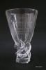 Stuben Crystal Vase - with a twist design at the base. The vase is etched with text stating, “THANK YOU, Nancy Reagan, SECOND GENESIS, WASHINGTON, D.C., APRIL 3, 1984.” First Lady Nancy Reagan was given the vase at the Second Genesis Center for Drug Rehabilitated Youths dinner held at the Washington, DC Marriott Hotel on 04/03/1984. It was presented to her by one of the Second Genesis graduates. Gifted by Dr. Sidney Shankman.