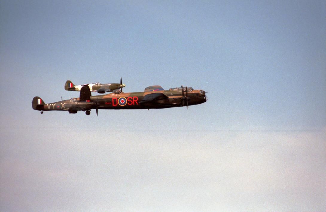 40th Anniversary Of D-Day landings, Ceremony at Utah Beach, flyover