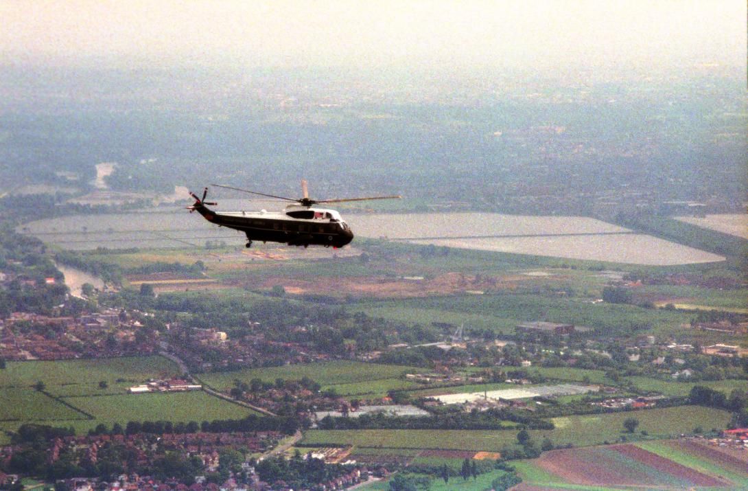 Aerial views of Marine One