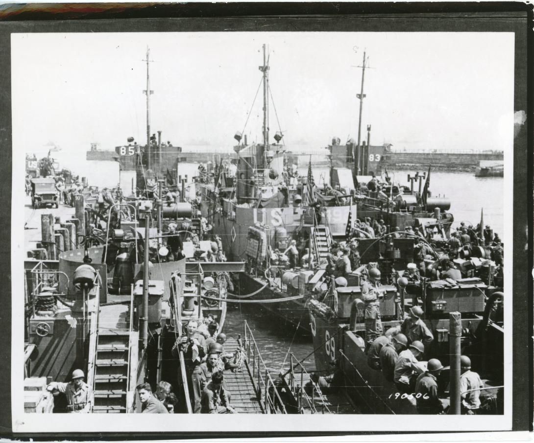 Assault Troops, First to Storm the Continent, Await Orders on Their Landing Craft Just Prior to Leaving the English Coast